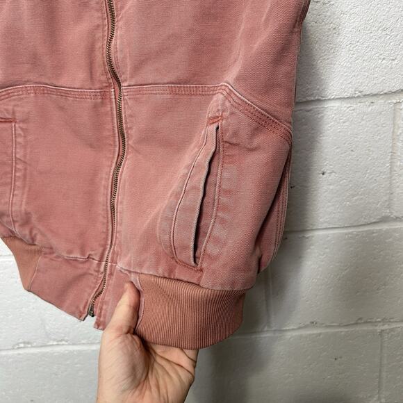 Y2K Carhartt Wildwood Sherpa-Lined Vest “Pink Rose” 102253 - Picture 4 of 9
